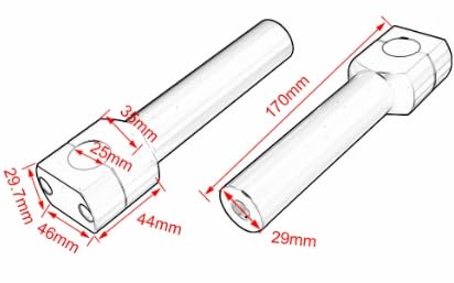 Amazon | [gu.te-nam.net] バイク ハンドル ライザー （ 1インチ / 25